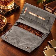 PU Leather Tobacco Pouch, Portable Rolling Tobacco Storage Bag With Cigarette Paper Slot, Multi-Function Smoking Accessories Organizer Wallet - Multicolor - View 7