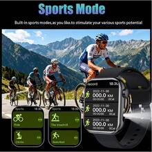 Jam Tangan Pintar Layar Sentuh Penuh 1,83 Inci, Baterai 260mAh dengan Lampu LED, Panggilan Nirkabel/Berbagai Mode Olahraga, Pemutaran Foto/Musik Jarak Jauh, Koneksi Nirkabel Kompatibel dengan Ponsel iOS dan Android, Hadiah Liburan - View 4