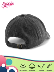 Absolutely Not 刺繡復古水洗棒球帽，復古風 Dad Hat 中性款，Y2K 街頭風遮陽帽，適合夏季海灘旅行 - 絕對不是 - 查看 2