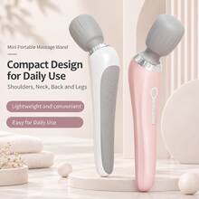 GANLAIX Portable Electric Massage Wand, Suitable For Full Body, Back, Neck, Legs, Waist - Compact And Elegant Design, Equipped With High-Speed Motor, Type-C Rechargeable, 1200mAh Lithium Battery Long Battery Life, For Muscle Relaxation - Multicolor - View 6