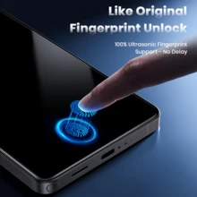 5pcs Hydrogel Privacy Screen Protector, Supports Fingerprint Unlock, Compatible With Samsung S26/S25/S24/S23/S22 Ultra Plus, - Black - View 6