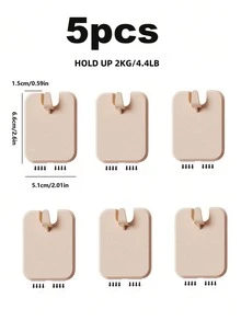 1/5/10pcs Portable White Photo Hanging Hooks, No-Drill Damage-Free Wall Photo Hooks, Self-Adhesive Decorative Picture Hooks, Suitable For Bathroom, Kitchen, Home, Door, Closet - Multicolor - View 14