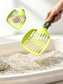 Dual-Color Cat Litter Scoop, Large Hole Sieve With Hanging Hole, Wide Scoop Surface, Space-Saving Hanging Design, PP Material - Multicolor - View 3