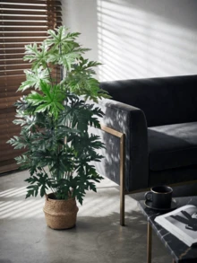 1pc Giant Artificial Palm Tree, Nordic Style, Tropical Leaves, Maintenance-Free Evergreen, Suitable For Home, Hotel, Office, Wedding, Party Decoration, Mother's Day, Graduation Season, Summer, Halloween - Green - View 2