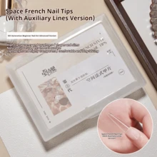 BAOSHIMAN Space French Style Press-On Nails, New Transparent Fake Nails, No Filing Required Ultra-Thin Seamless, With Scale Positioning Line, Professional Nail Salon Transparent Nail Tips - Multicolor - View 7