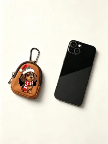 Dog Print Mini Wallet, Zipper Coin Wallet, Car Key Bag, Headphone Storage Bag, Birthday Gift, Valentine's Day, Couple - Multicolor - View 5