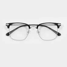 1 Pair Unisex Fashion Sexy Neutral Style Sophisticated Business Half-Frame Decorative Glasses - Clear - View 7