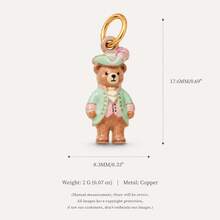 1pc Cute Cartoon Style Enamel Pendant, Flat Pendant And 3D Animal ...