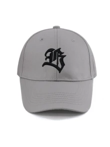 1 buah Topi Baseball Pria Bordir Huruf Gothic, Topi Kasual Pelindung Matahari yang Dapat Diatur, Cocok untuk Perjalanan Musim Semi/Musim Gugur, Pantai, Pesta - Hitam - View 6