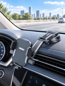 Car Phone Holder, Vacuum Suction Cup Dashboard/Windshield Mount, 360° Rotating Auto-Locking Cradle, With Foldable Extension Arm, Universal GPS Navigation Bracket, Suitable For Car SUV Truck, Adjustable Side Clamps, Hands-Free Driving Accessory - Multicolor - View 13