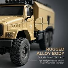 1:64 Mini RC Military Command Truck, Alloy Remote Control Car, 2.4GHz Wireless RC Truck With APP Control, LED Light, Horn & Music, Speed Adjustment, Auto Demo, Desktop Simulation Model Toy Car For Boys Girls Birthday Gift - Multicolor - View 6