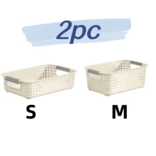 7pc Plastic Storage Baskets With Handles, Wide Mouth Shallow Food Storage Organizer Boxes, Multi-Purpose Home Storage Trays, Suitable For Kitchen Cabinets, Countertops, Bedrooms, Bathrooms, Portable Picnic Baskets, Used For Storing Fruits, Bread, Ginger, Garlic, Snacks, Home Desktop Clutter Containers, Suitable For Home Organization 1/2/5/7pc - View 13