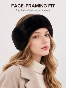Winter Ear Warmers, Faux Fur Ear Muffs Headband, Soft Warm Adjustable Cold-Proof Ear Covers, Suitable For Baseball Caps, Unisex Outdoor Cycling Travel Daily Wear Ear Warmers - Multicolor - View 4