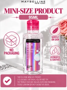 Maybelline Micellar Water, 95ml, 1/3pcs, Non-Stripping, Gentle Soothing And Hydrating, Suitable For Sensitive Skin And All Skin Types - Cleansing Water - 95ml - View 5