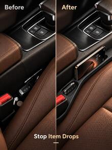 2PCS Car Seat Gap Filler Storage Organizer, Multi-Function Seat Gap Filler Anti-Drop Filler Strip, Phone Key Card Side Storage Rack, Does Not Affect Seat Belt Use, Car Interior Organizer Accessories - Multicolor - View 4