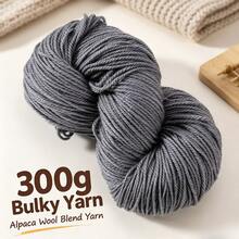 LIRISNLY Benang Campuran Wol Alpaka Tebal 300g, Benang Rajut Tangan untuk Membuat Sweater, Syal, Topi, dan Selendang DIY, Benang Tenun Kerajinan Aneka Warna - beraneka warna - View 14
