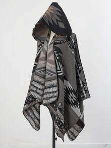 1pc Geometric Jacquard Casual Minimalist Oversized Shawl For Daily Wear - Multicolor - View 5
