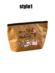 Makeup Lover Gift Cosmetic Bag, Portable Zipper Makeup Storage Pouch, Large Capacity Travel Toiletry Bag,Cute Makeup Tools Organizer, Multifunctional Storage Bag For Makeup Brushes Lipstick,Women Daily & Vacation Use,Birthday Gift For Makeup Lovers, - Multicolor - View 13