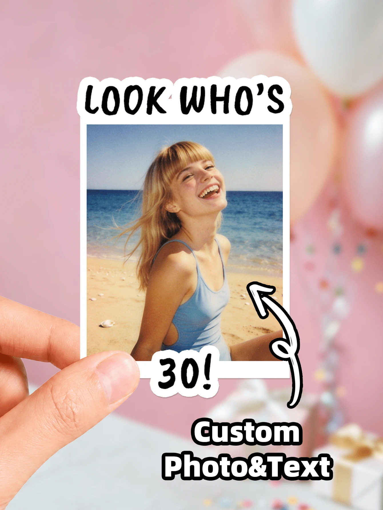 1/18/50pcs Customizable Personalized Square Birthday DIY Decorative Stickers, Custom Text Content, Suitable For Decorating Gift Bags, Home Walls, Storage Jars, Birthday Invitations, Perfect For Lovers, Best Friends, Family, Applicable For Parties, Christmas, Birthdays, Anniversaries, Various Holidays - Multicolor 2 - View 1