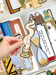 30 قطعة من علامات الكتب الورقية بموضوع عربي، تتميز بأنماط الجمل والمصباح الزيتي وشجرة النخيل والملابس العربية وغيرها، مقصوصة بشكل غير متماثل، تُستخدم لتمييز صفحات القراءة، مناسبة لقراءة الطلاب اليومية وتزيين الألبومات، ويمكن استخدامها أيضًا كهدايا صغيرة إبداعية. - A - مشاهدة 6