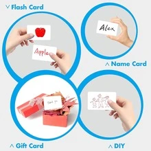 100 Blank Cards 3.5 X 2 Inch (Approx. 8.9 X 5.1 Cm) 350g Cardstock Learning Flash Cards Index Cards, No Lines Round Corners - 100pack - View 5