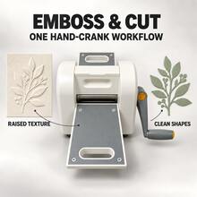 Handheld Manual Embossing Machine, Manual Roller Paper Craft Die Cutting Machine, DIY Scrapbook Greeting Card Embossing Tool, Portable No-Power Hand-Operated Cutting And Embossing 2-In-1 Tool, Cardstock Scrapbook Crafting Machine - Multicolor - View 1