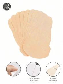 10pcs Disposable Push-Up Breast Pads, Versatile Disposable Breast Pads, Suitable For Tight-Fitting Clothing - Multicolor - View 10