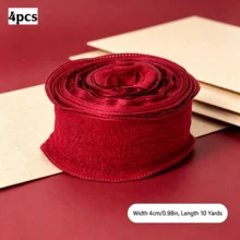 10 Yards/Roll 0.98 Inch Ruffle Lace Pleated Ribbon, Bouquet Cake Packaging Ribbon, DIY Handmade Material, Wedding Birthday Party Gift Decoration Ribbon - A - View 13