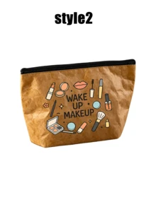 Makeup Lover Gift Cosmetic Bag, Portable Zipper Makeup Storage Pouch, Large Capacity Travel Toiletry Bag,Cute Makeup Tools Organizer, Multifunctional Storage Bag For Makeup Brushes Lipstick,Women Daily & Vacation Use,Birthday Gift For Makeup Lovers, - Multicolor - View 12
