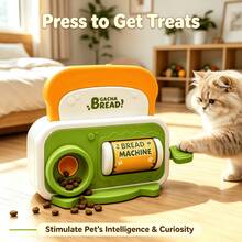 Bread-Style Interactive Pet Toy, Battery-Free Design. Press To Dispense Treats, Great For Indoor & Outdoor Use, Cat And Dog Friendly. Ideal Christmas & Halloween Gift Pick. - Multicolor - View 2
