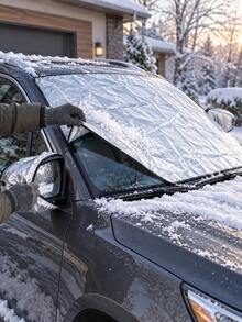 All-Season Foldable Car Cover And Sunshade Curtain - Heavy Duty Snow ...