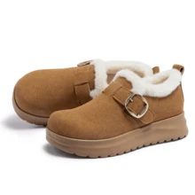 CAMEL CROWN Women's Winter Platform Snow Boots – Fleece-Lined, Warm, Height-Increasing, Casual, Versatile & Stylish - Caramel Color - View 5