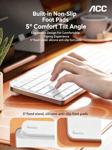 AOC Kombo Keyboard dan Mouse Bluetooth Nirkabel KM600: Keyboard dan mouse isi ulang mode ganda, mekanisme sakelar gunting senyap, desain tahan percikan air, kompatibel dengan laptop dan desktop, tersedia berbagai warna. - View 5