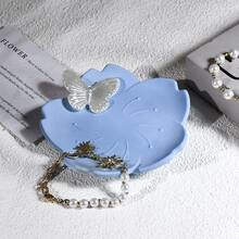 1pc Flower Plate Resin Storage Tray Ornament Mold, INS Heart-Shaped Dish Silicone Mold - A - View 12