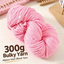 LIRISNLY Benang Campuran Wol Alpaka Tebal 300g, Benang Rajut Tangan untuk Membuat Sweater, Syal, Topi, dan Selendang DIY, Benang Tenun Kerajinan Aneka Warna - beraneka warna - View 15