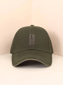 1件男士時尚棒球帽 夏季戶外防曬鴨舌帽 女款遮陽帽 情侶款 - 軍綠色 - 查看 3