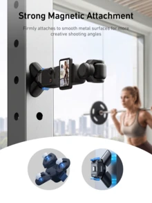 TELESIN Mini Charging Tripod Untuk Pocket 3.4 Tripod Magnetik Fungsi Lengkap dengan Port Type-C, Alas Pembuka Otomatis, Bantalan Silikon Anti-Selip, Dudukan Kamera, Aksesori Vlog - View 5