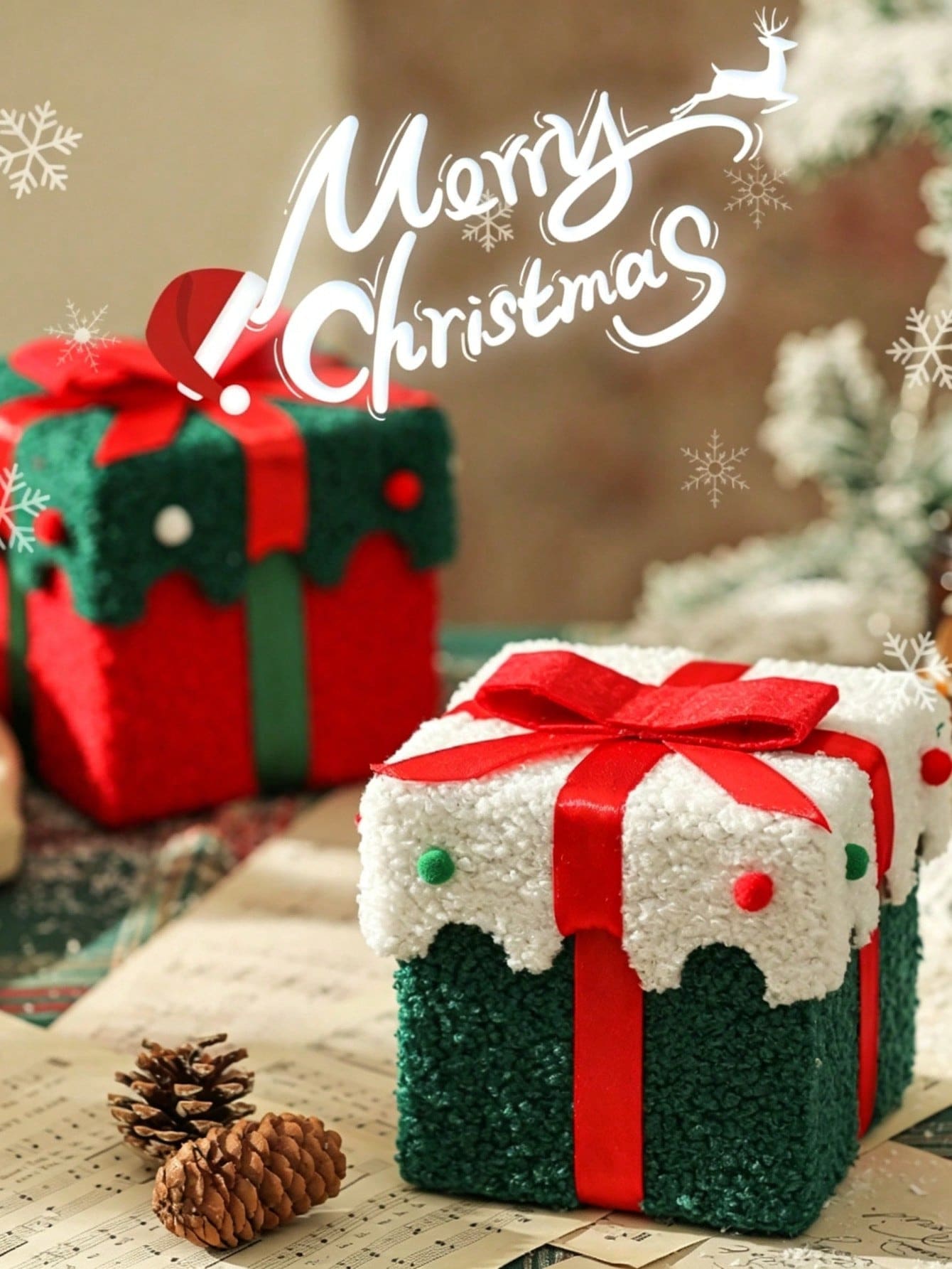 Premium Christmas Gift Packaging Box, Fashionable Empty Gift Box, High-Quality Christmas Gift Packaging Box, Premium Empty Gift Box, Christmas Gift Box, Fashionable Holiday Gift Box