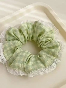 Women's White Large Scrunchie Hair Tie, Princess Hair Accessory For Bun And Ponytail, Back Of Head Hair Band - Multicolor - View 6