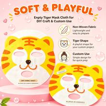 4 lembar masker DIY motif harimau lucu, bantalan masker kering non-woven polos, dapat disesuaikan untuk semua jenis kulit, lembaran masker kering motif harimau yang dikompresi, gunakan dengan essence untuk efek perawatan kulit bertema harimau instan di rumah, tidak menyebabkan iritasi dan bebas pewangi. - MultiWarna - View 5