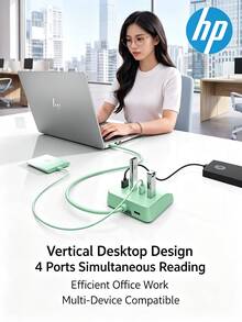 HP Dock Ekspansi USB DHC-CT120, Pembagi Multifungsi, Kabel Ekstensi Laptop Transmisi Kecepatan Tinggi dengan Port Daya, USB 2.0, Empat Port, 0,5m, Tersedia Berbagai Warna - View 3