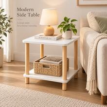 Living Room End Table 40x40x50cm, Compact Display Table For Balcony Patio Bedroom Corner - Multicolor - View 10