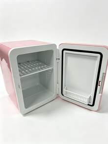 4L Dual-Use Mini Cosmetic Refrigerator, Cooling And Heating Functions, 28dB Quiet Operation, With Flat LED Light Panel, Removable Shelves, Suitable For Skincare Products, Beverages, Breast Milk, Bedroom And Travel Use - Multicolor - View 7