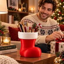 1PC/Christmas Desktop Atmosphere Decoration Ornament Small Christmas Tree Desk Holiday DIY Scene Display Decoration - Multicolor - View 2