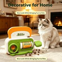 Bread-Style Interactive Pet Toy, Battery-Free Design. Press To Dispense Treats, Great For Indoor & Outdoor Use, Cat And Dog Friendly. Ideal Christmas & Halloween Gift Pick. - Multicolor - View 5