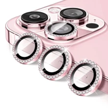 1 Set Camera Lens Protector Film, Compatible With IPhone 18 Pro Max/18 Pro/18, 17 Pro Max/17 Pro/17, 16 Pro Max/16 Pro/16 Plus/16, 15 Pro Max/15 Pro/15, 14/13/12 Series, Ultra Clear HD Tempered Glass Lens Protection, 9H Hardness, Scratch Resistant, Shockproof, High Transparency, Full Coverage Phone Camera Accessory - Baby Pink - View 6