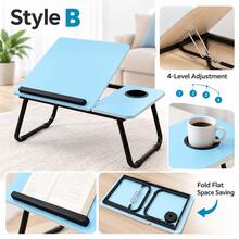 Folding Table Random Color, Indoor Outdoor Table, Living Room Decor Table, 2 Styles A/B - Multicolor - View 9