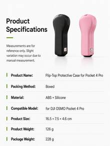 Protective Storage Case For Osmo Pocket 4 Pro, Flip Cover Camera Protective Case With Filter And Memory Card Storage Slots, Portable Hard Shell Travel Box With Wrist Strap, Suitable For Vlog Shooting And Photography - View 7