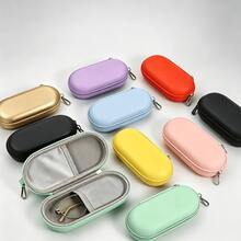 1pc Eva Hard Shell Glasses Case - Scratch-Resistant Eyewear Storage Box, Holds 2 Pairs Of Glasses, Zippered Portable Organizer Bag - Protective Case - Perfect Gift For Women, Travel Essential, Organization & Storage - View 3