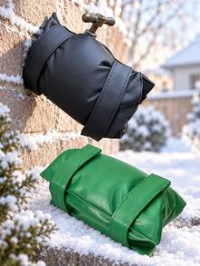 Winter Outdoor Faucet Cover, Reusable Insulated Faucet Protector, PU Leather Shell With Straps, Suitable For Cold Weather In Snow And Rain Seasons, Essential Garden Faucet Accessory For Yard, Patio And Home - Multi-color - View 11